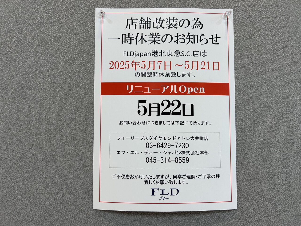 FLD japan(エフ・エル・ディージャパン港北東急S.C.店
